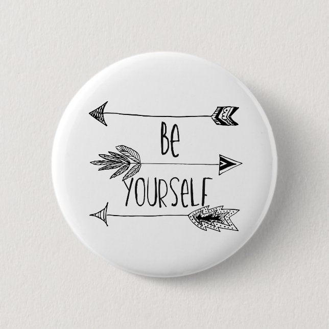 Be Yourself Arrows 2 Inch Round Button (Front)