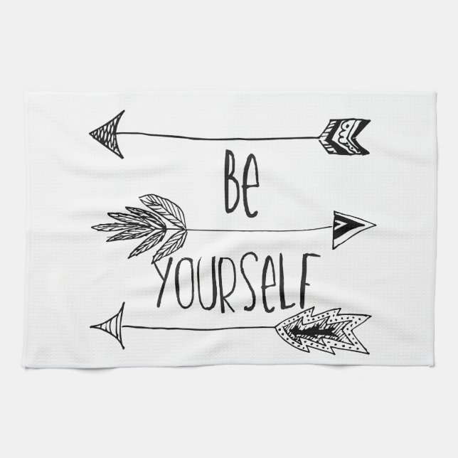 Be Yourself Arrows Kitchen Towel (Horizontal)