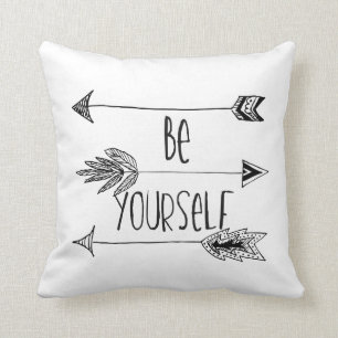 Be Yourself Arrows Throw Pillow