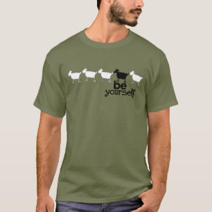 Be yourself black sleep t-shirt