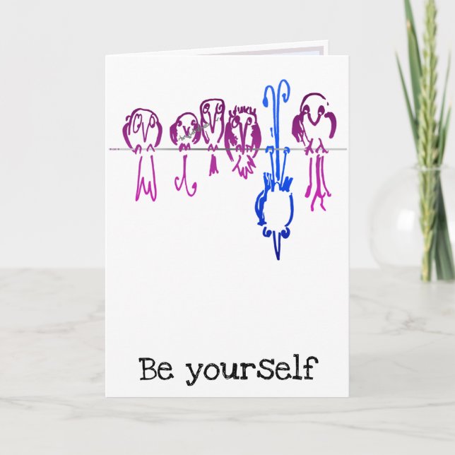 'Be yourself' Card (blank inside) (Front)