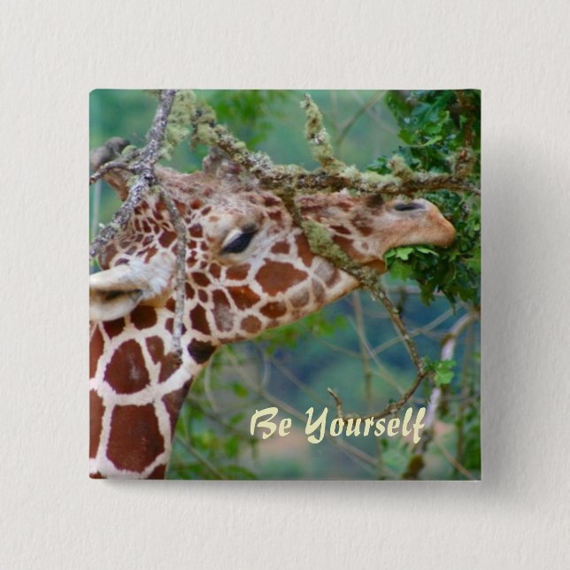 Be Yourself Collection 2 Inch Square Button (Front)