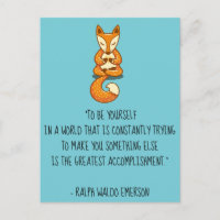 Be Yourself Emerson Quote with Fox