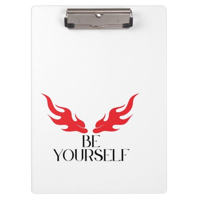 Be Yourself – Empowering Minimalist Quote Design f Clipboard (Front)