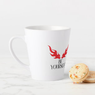 Be Yourself – Empowering Minimalist Quote Design f Latte Mug