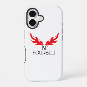 Be Yourself – Empowering Minimalist Quote Design iPhone 16 Case