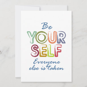 Be yourself holiday card