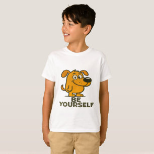 Be yourself motivation t shirt for kids