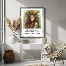 Be Yourself Motivational Quote Poster