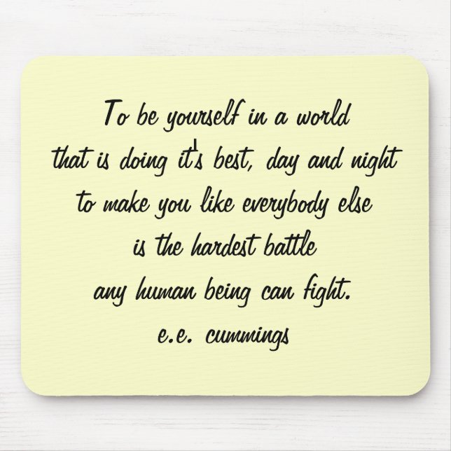 Be Yourself Mouse Pad (Front)
