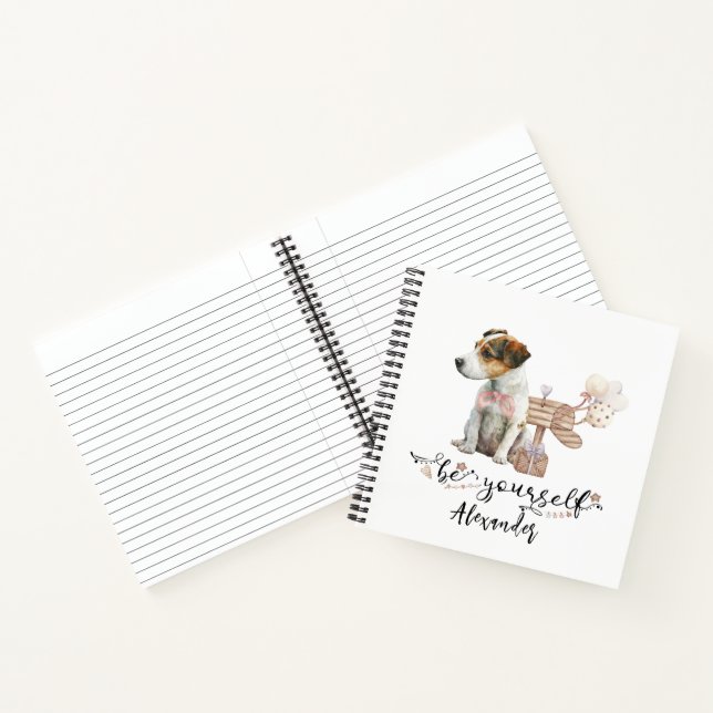 Be Yourself Personalized Jack Russell Puppy Notebook (Inside)