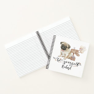 Be Yourself Personalized Pug Puppy Notebook