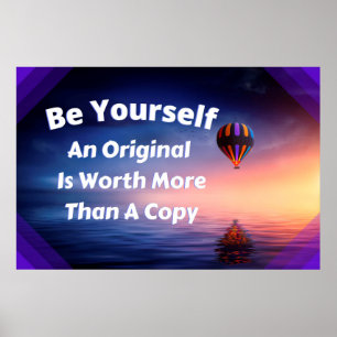 "Be Yourself" Personalized Wall Art Poster