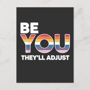 Be Yourself, They’ll Just Adjust Pride Month LGBTQ Holiday Postcard