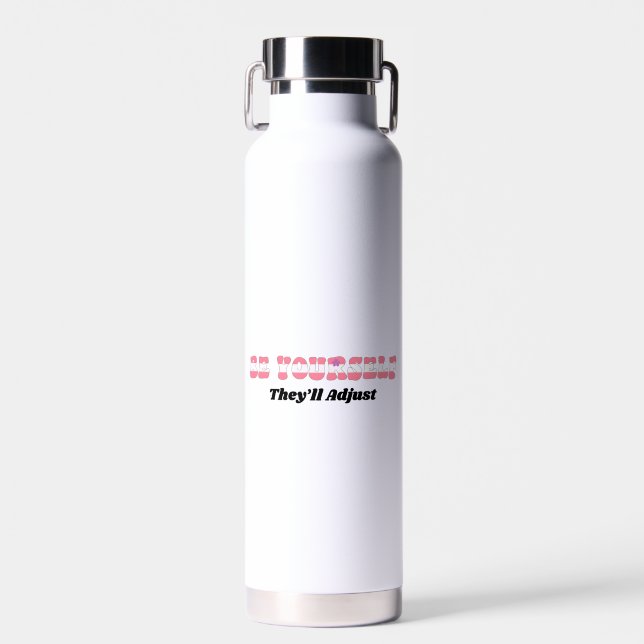 Be Yourself They'll Adjust Sapphic Flag Colours  Water Bottle (Front)