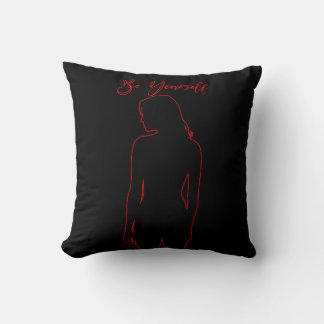 Be yourself throw pillow