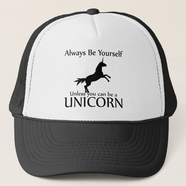 Be Yourself Unicorn Trucker Hat (Front)