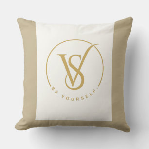 Be Yourself VS Monogram Logo Throw Pillow