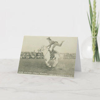 Bea Kirnan trick riding. Card