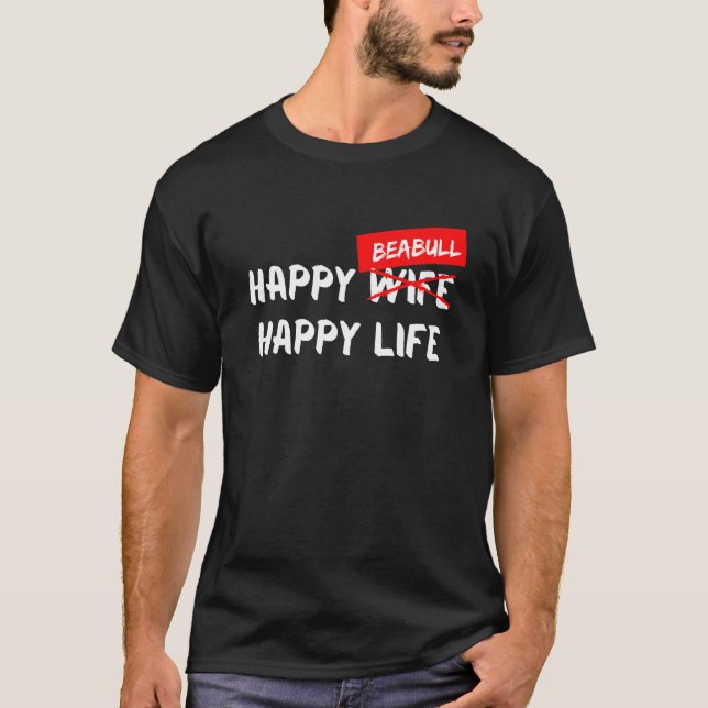 Beabull Dog Breed Happy Life Animal Friend Dog T-Shirt (Front)