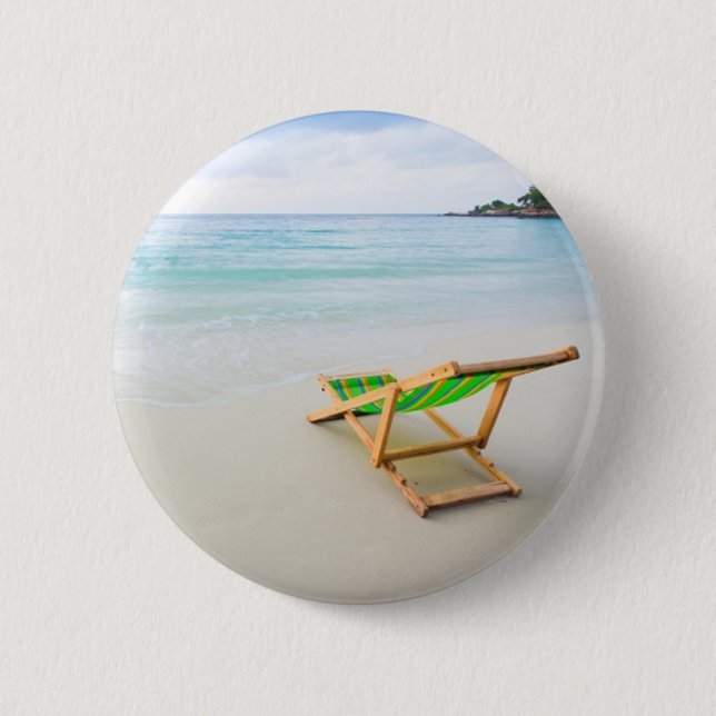 Beach 2 Inch Round Button (Front)
