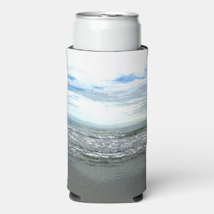 Beach Abstract Artistic Nautical Gift Favour Seltzer Can Cooler