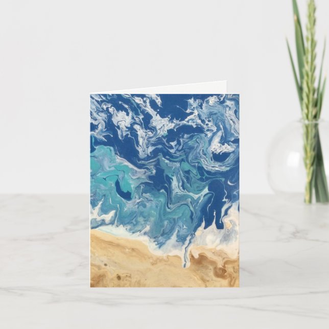 Beach Abstract Note Card (Front)