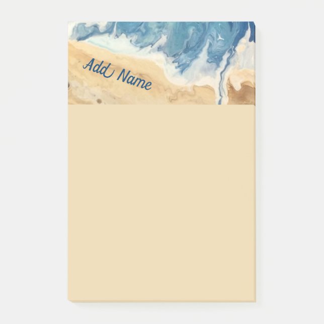 Beach Abstract Personalized Post it Note 4x6 (Front)
