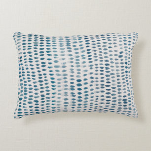 Beach Abstract Texture Turquoise  Accent Pillow