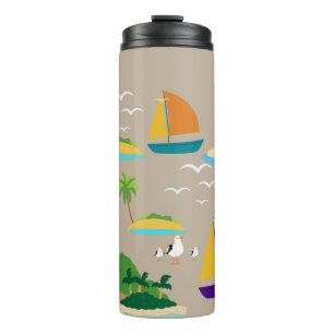 Beach Abstract Thermal Tumbler