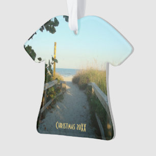 Beach Access Dated Ornament