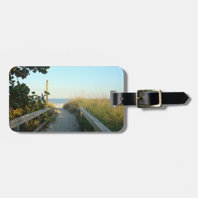 Beach Access Personalized Luggage Tag (Front Horizontal)