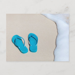 Beach accessories postcard