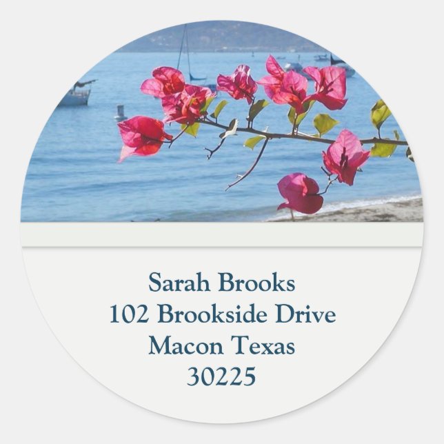 Beach Address Stickers (Front)
