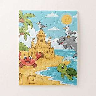 Beach Adventure Kids Puzzle   Ocean Animals Learni