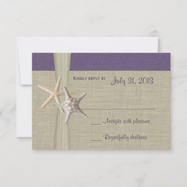Beach Amore Purple Response Card (Front)