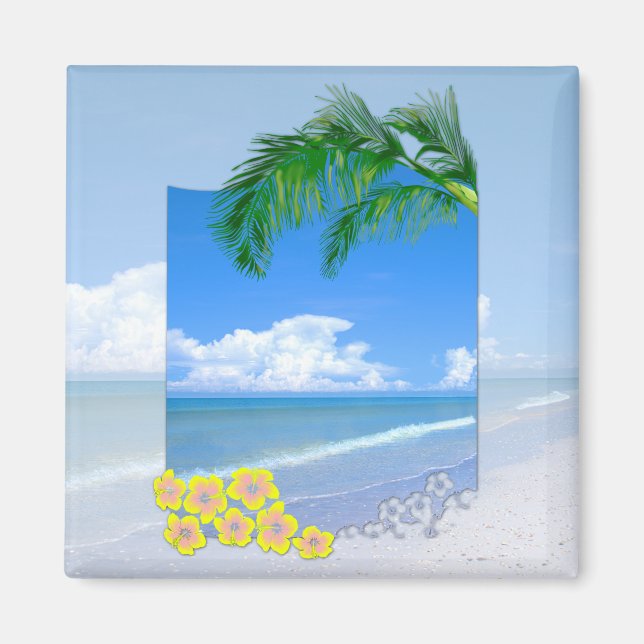 Beach And Blue Skies Magnet (Front)