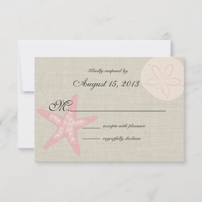 Beach and Burlap RSVP (Front)