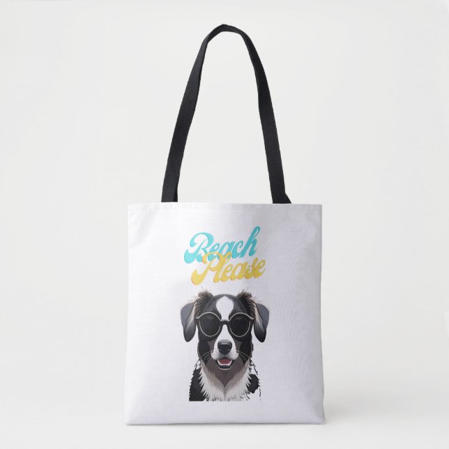 Beach and Dogs Tote Bag (Front)