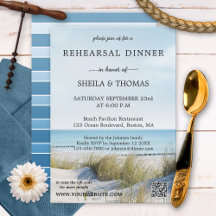 Beach and Dunes QR Code Rehearsal Dinner