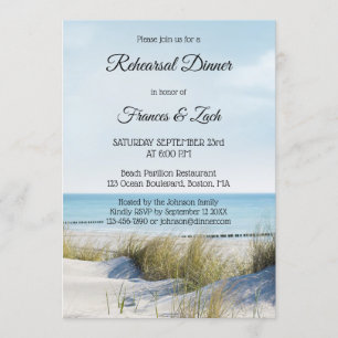 Beach and Dunes Rehearsal Dinner Invitation