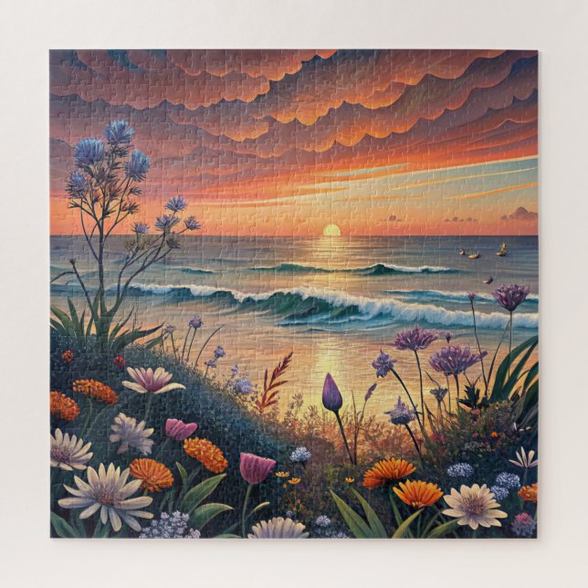 Beach and Floral Puzzle (Vertical)