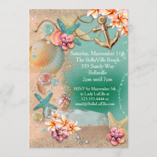 Beach and Luau Invitations