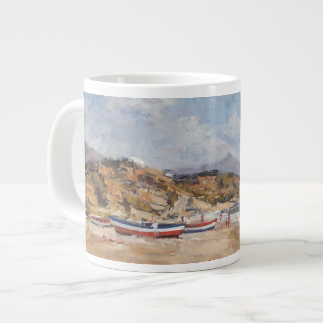 Beach and Mountains Nerja 2001 Large Coffee Mug (Front Left)