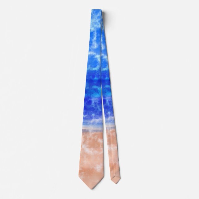 Beach and Ocean Tie Dye Tie (Front)