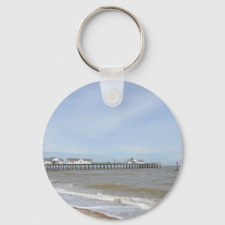 Beach And Pier At Southwold Suffolk Keychain