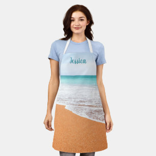 Beach and Sea Personalized Name Apron