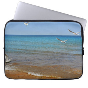 Beach and Seagulls Laptop Sleeve