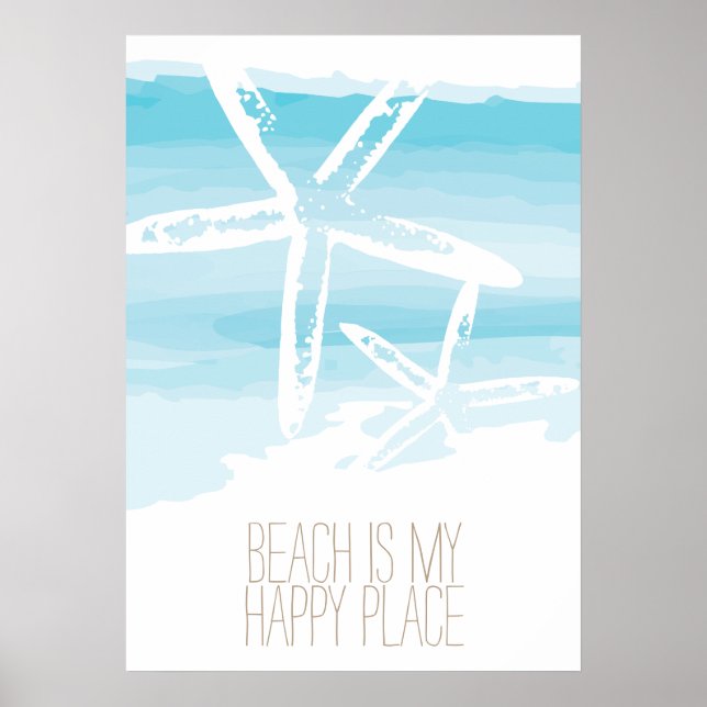 Beach and starfish | Poster (Front)
