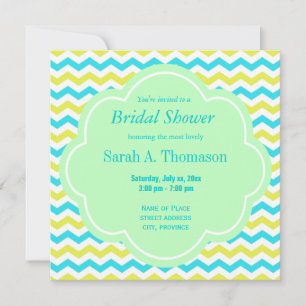 beach and sun bright bridal shower invitations
